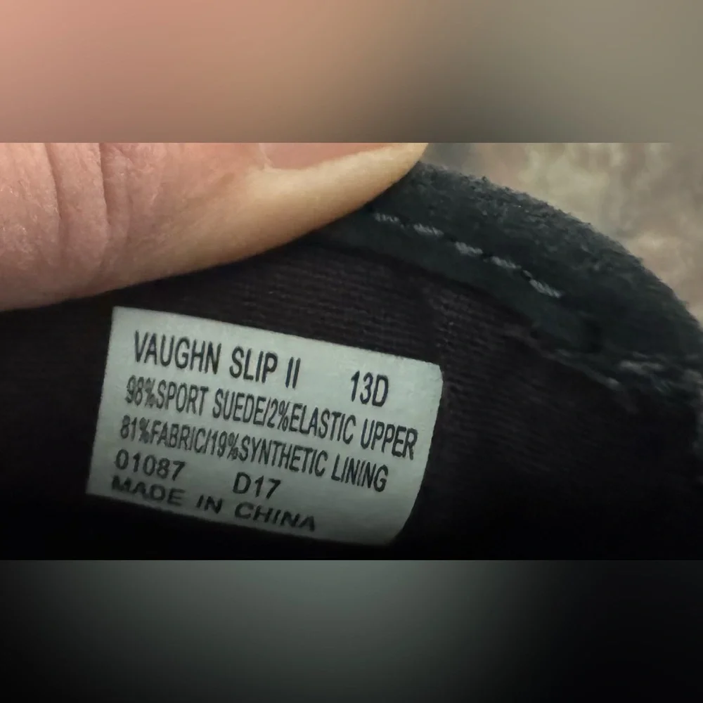 Polo Ralph Lauren Vaughn Slip II‎ black suede slip on sneakers shoes men’s 13